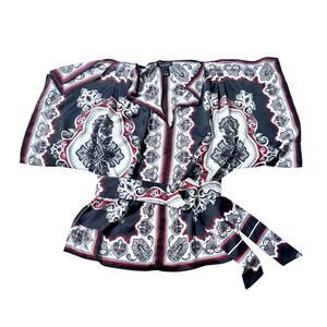 White House Black Market Kimono Sleeve Top – Size S – Paisley Baroque Print